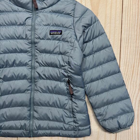 Patagonia Kids Size S (7-8) Duck Down Insulated Sweater Puffer Jacket Blue - Picture 3 of 9